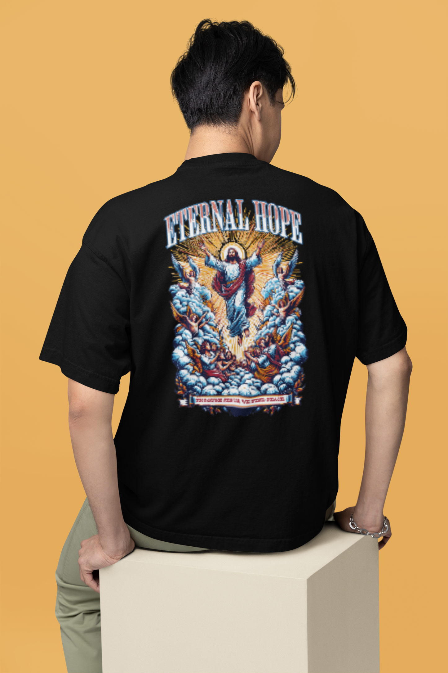 Camiseta Oversized Eternal Hope Preta