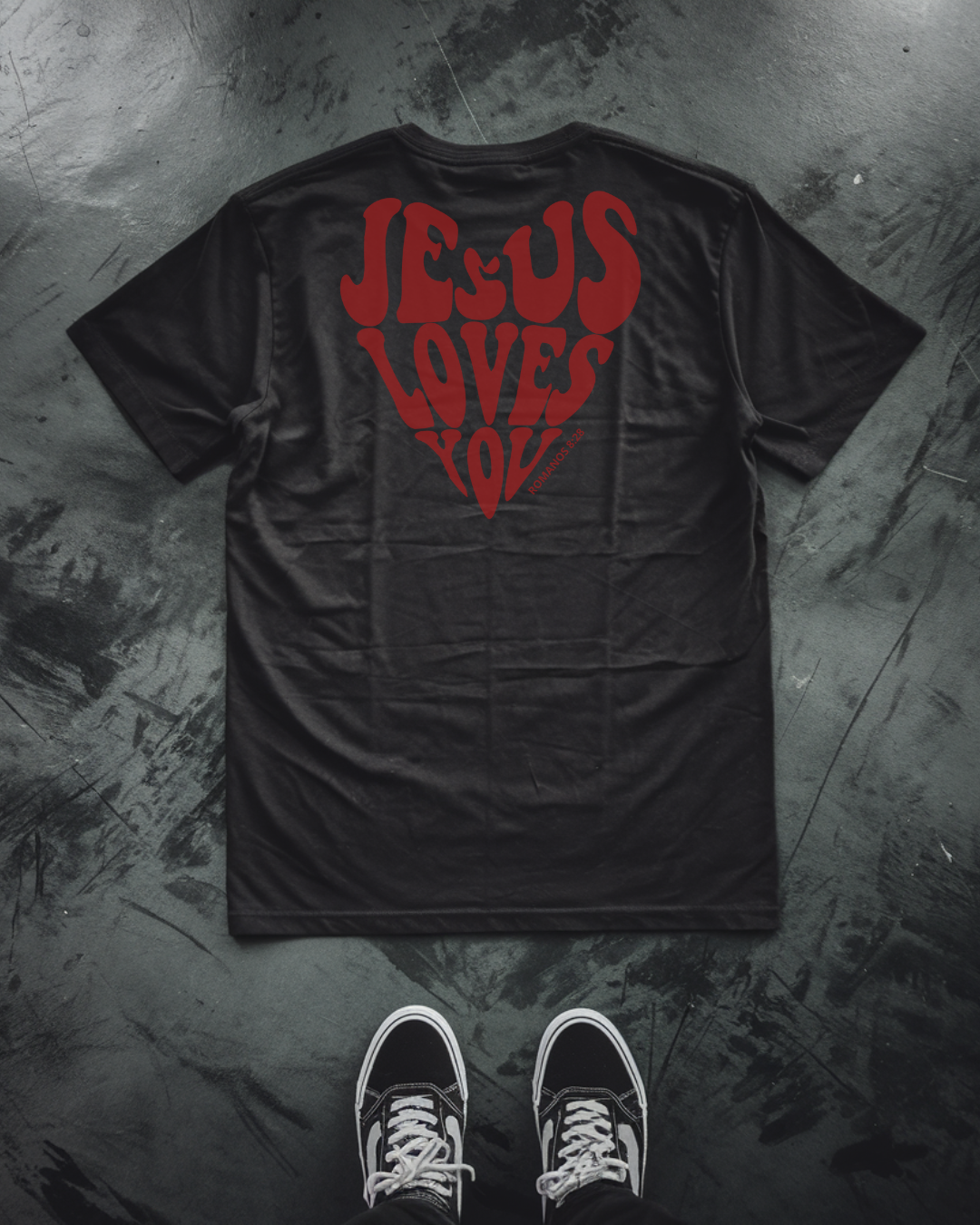 Camiseta Oversized Jesus Love You Vermelho