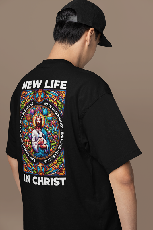 Camiseta Oversized New Life Preta