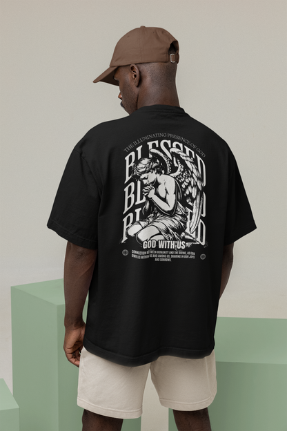 Camiseta Oversized God With Us Preta