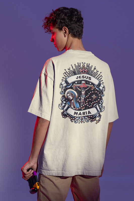 Camiseta Oversized Jesus Maria Off-White