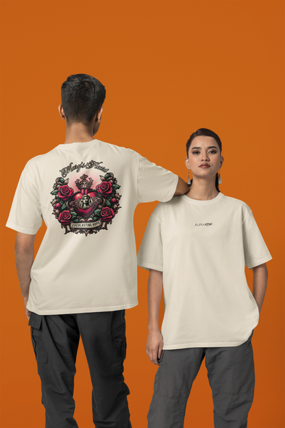 Camiseta Oversized Mary's Heart Off-White