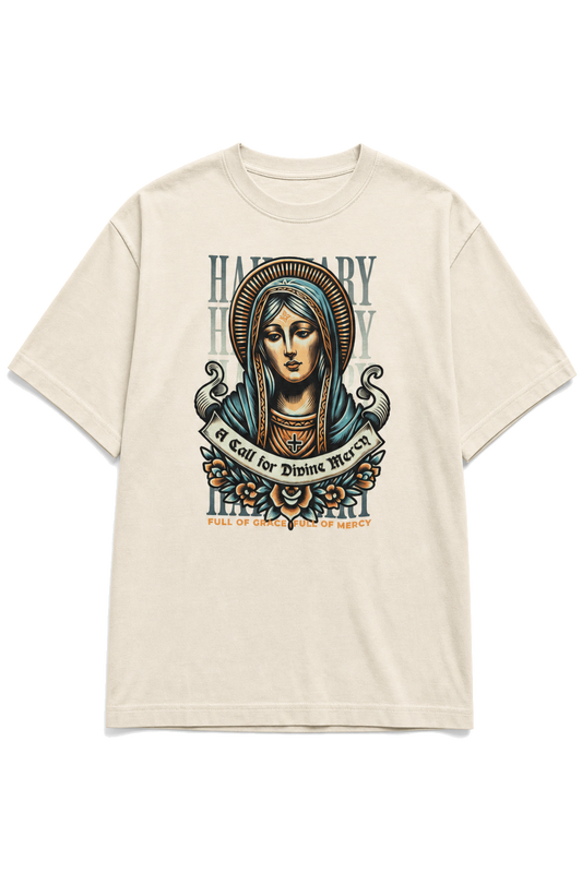 Camiseta Oversized Full of Grace Off-White