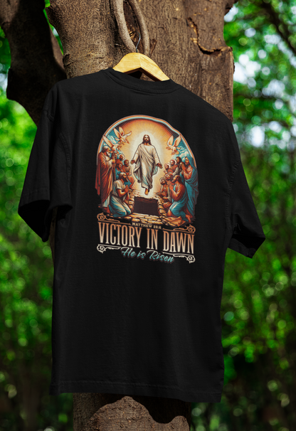 Camiseta Oversized Victory is Dawn Black Preta
