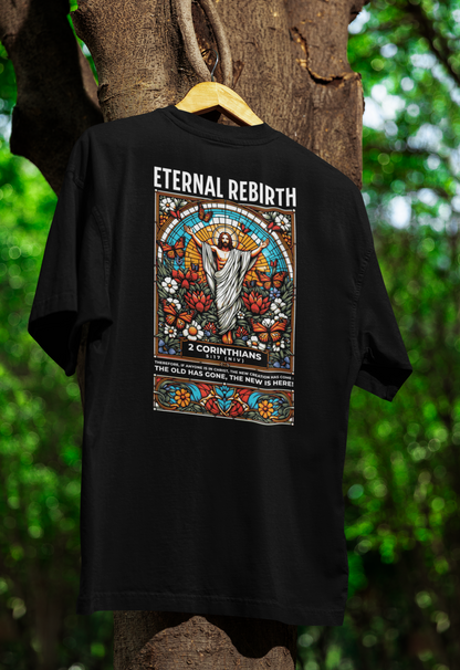 Camiseta Oversized Vitral Eternal Rebirth Preta