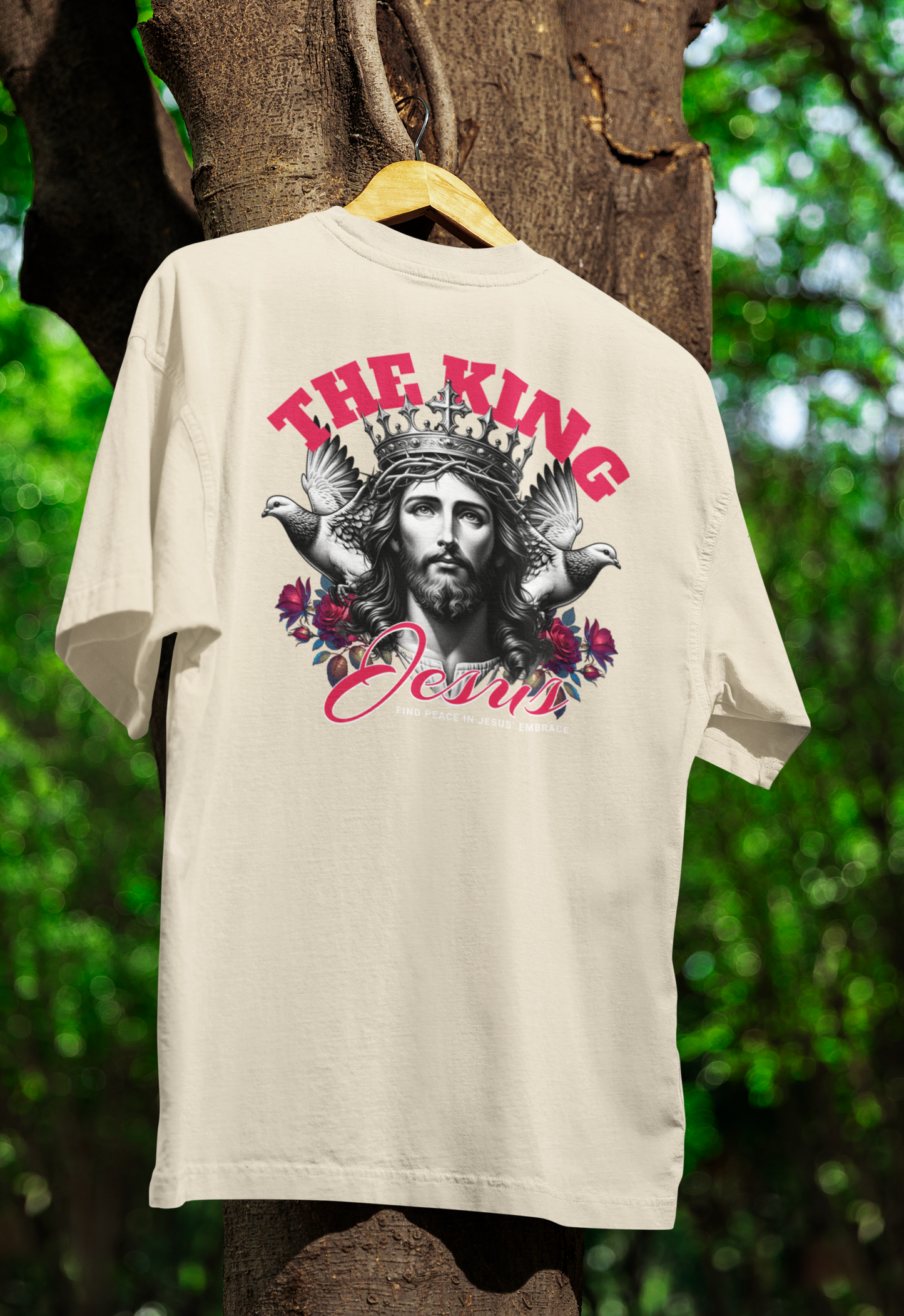 Camiseta Oversized Jesus Off-White