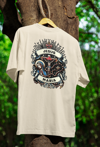 Camiseta Oversized Jesus Maria Off-White