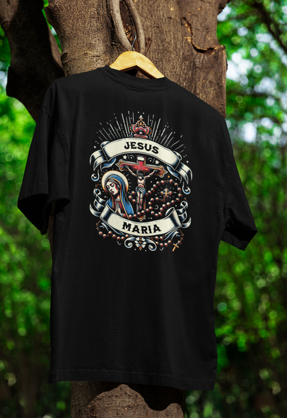 Camiseta Oversized Jesus Maria Black