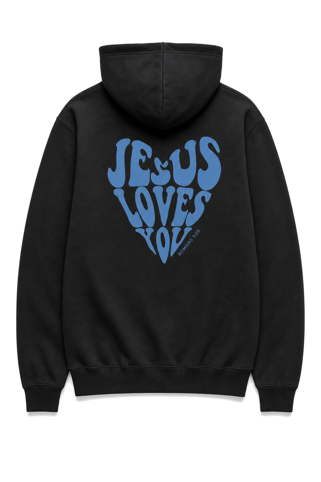 Moletom Com Capuz Jesus Love You Azul