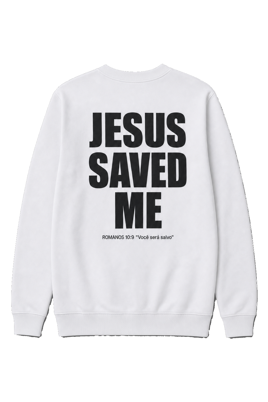 Moletom Sem Capuz Jesus Saved Me - vista de costas