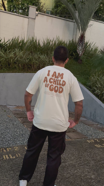 Camiseta Oversized Child of God Marrom