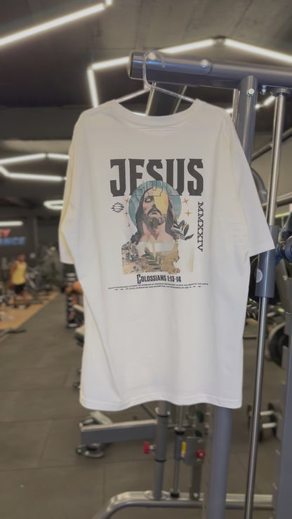 Camiseta Oversized Colossians 1:13-14 Preta