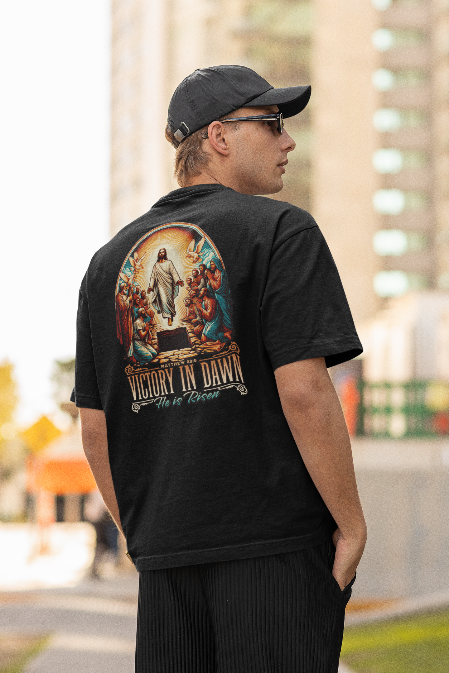 Camiseta Oversized Victory is Dawn Black Preta