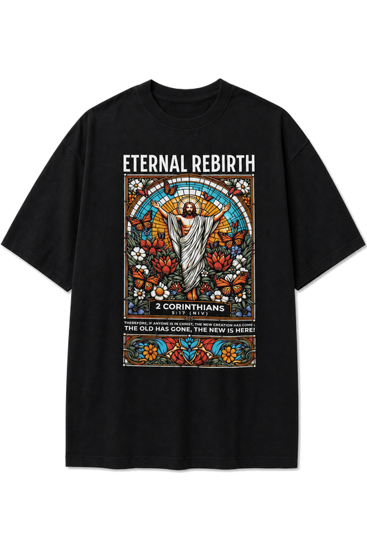 Camiseta Oversized Vitral Eternal Rebirth Preta